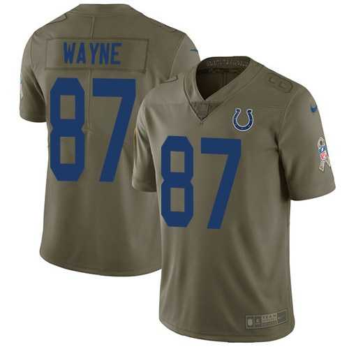 Nike Colts 87 Reggie Wayne Olive Salute To Service Limited Jersey Dzhi