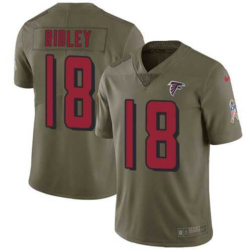 Nike Falcons 18 Calvin Ridley Olive Salute To Service Limited Jersey Dzhi