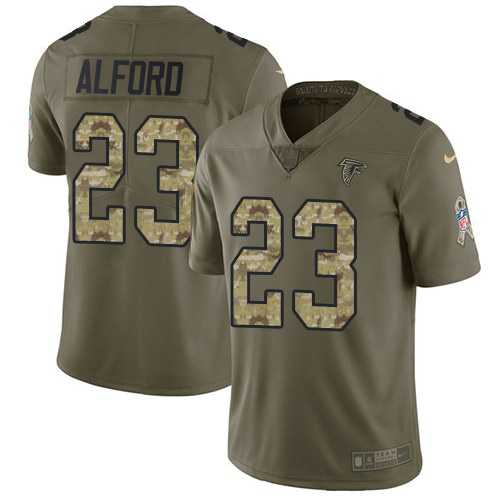 Nike Falcons 23 Robert Alford Olive Camo Salute To Service Limited Jersey Dzhi
