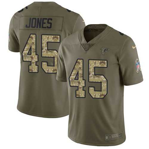 Nike Falcons 45 Deion Jones Olive Camo Salute To Service Limited Jersey Dzhi