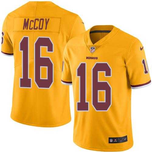 Nike Men & Women & Youth Redskins 16 Colt McCoy Gold Color Rush Limited Jersey