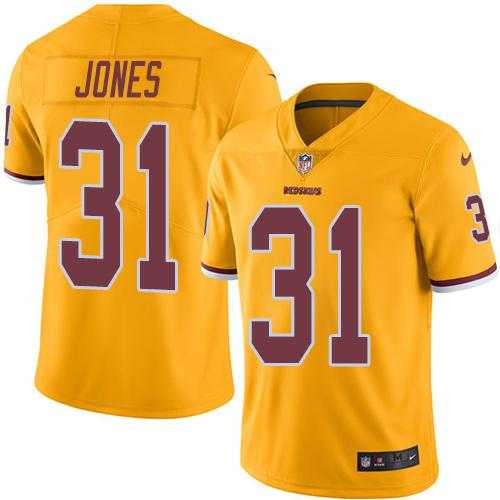 Nike Men & Women & Youth Redskins 31 Matt Jones Gold Color Rush Limited Jersey