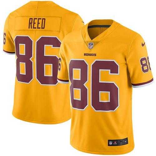 Nike Men & Women & Youth Redskins 86 Jordan Reed Gold Color Rush Limited Jersey