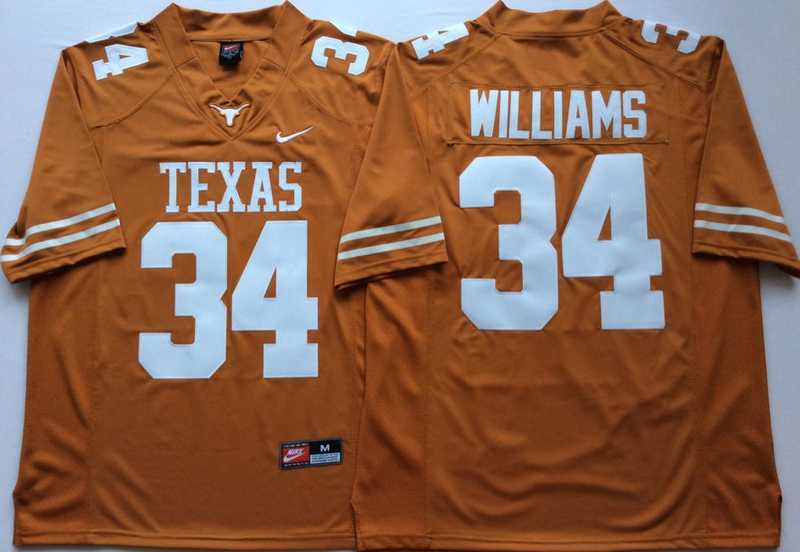 Texas Longhorns 34 Ricky Williams Orange Nike College Football Jersey