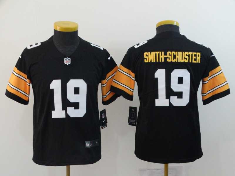 Youth Nike Steelers 19 JuJu Smith Schuster Black Alternate Vapor Untouchable Limited Jersey