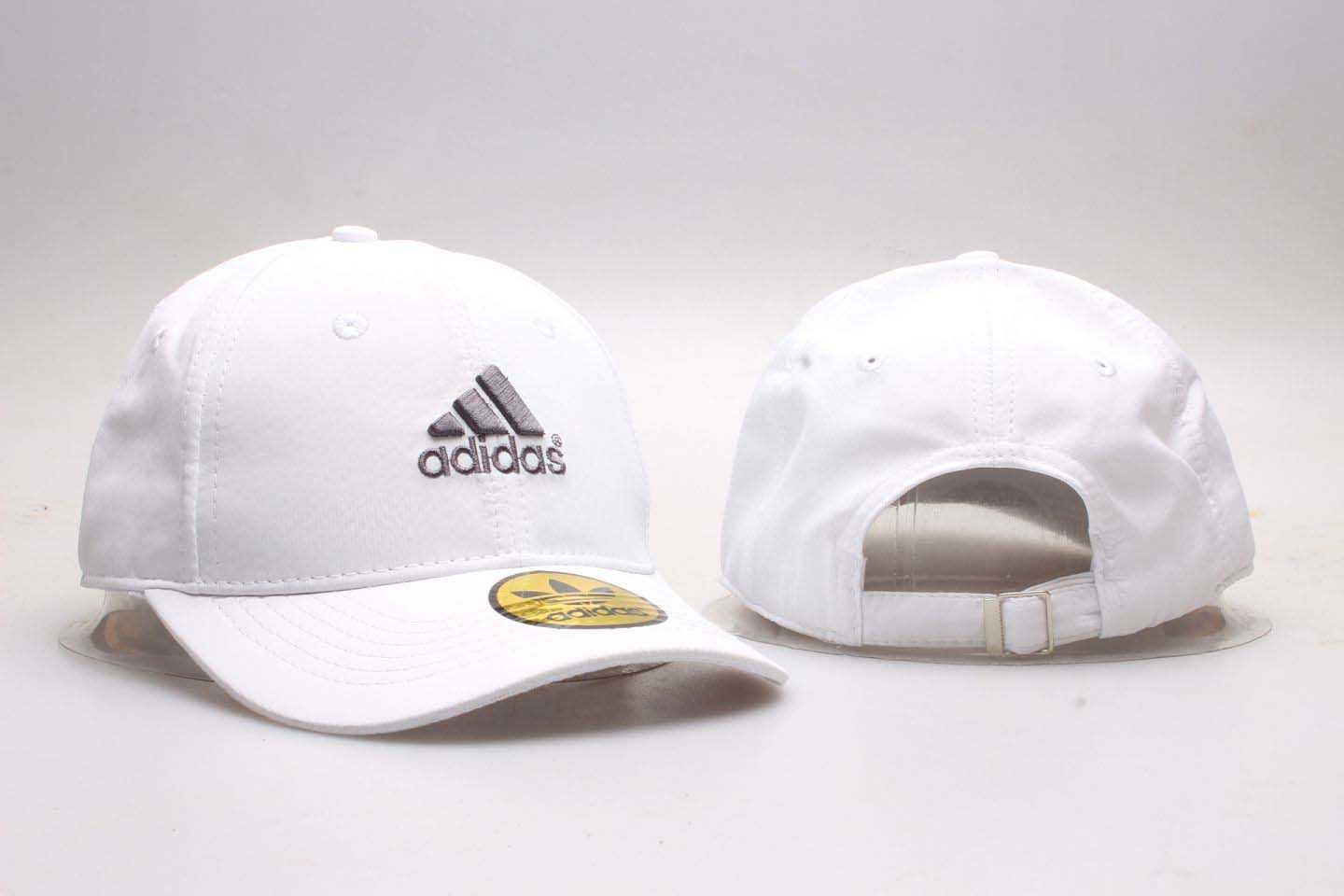 Adidas Fresh Logo White Sports Peaked Adjustable Hat YP