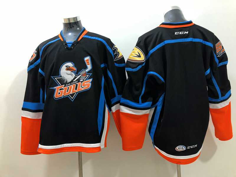Customized Men San Diego Gulls Any Name & Number Black CCM Jersey