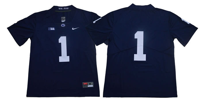 Penn State Nittany Lions 1 Navy Nike College Football Jersey