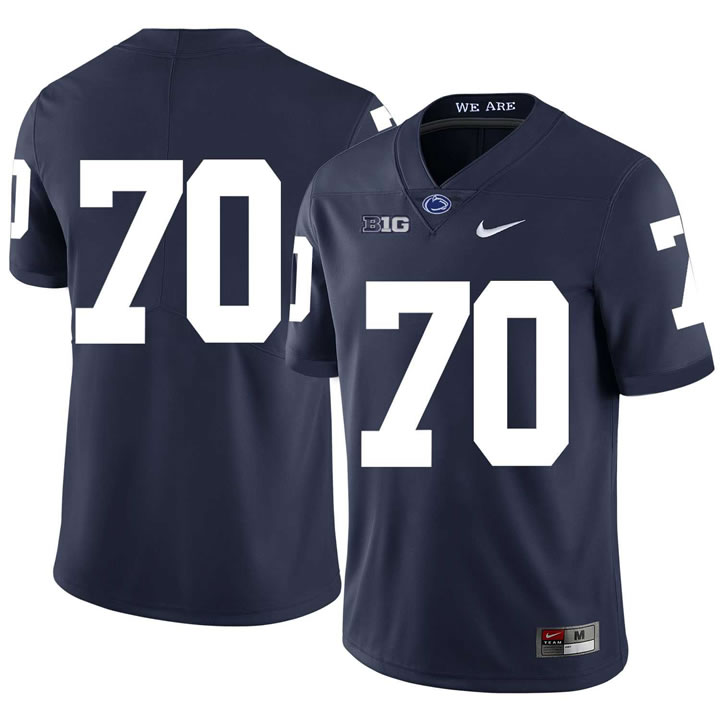 Penn State Nittany Lions 70 Mahon Blocks Navy Nike College Football Jersey Dzhi