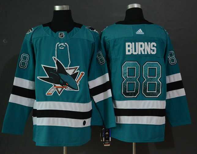 Sharks 88 Brent Burns Teal Drift Fashion Adidas Jersey Xhuo