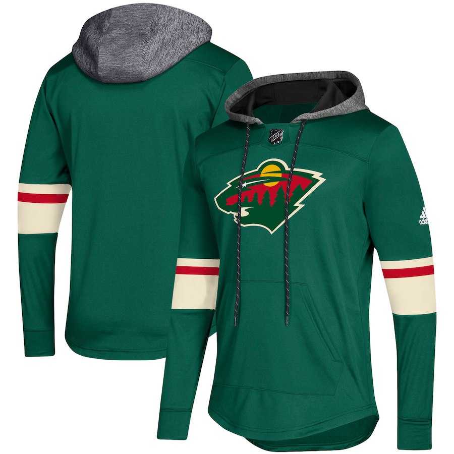 Women Minnesota Wild Green Customized All Stitched Hooded Sweatshirt