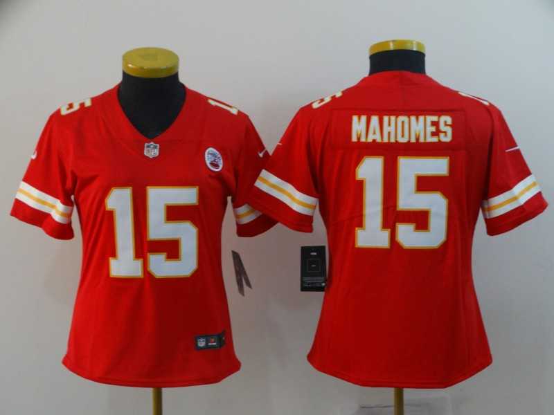 Women Nike Chiefs 15 Patrick Mahomes Red Vapor Untouchable Limited Jersey