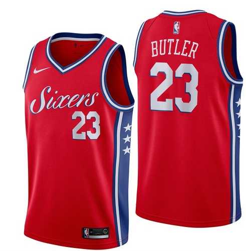 76ers 23 Jimmy Butler Red Nike Swingman Jersey Dzhi