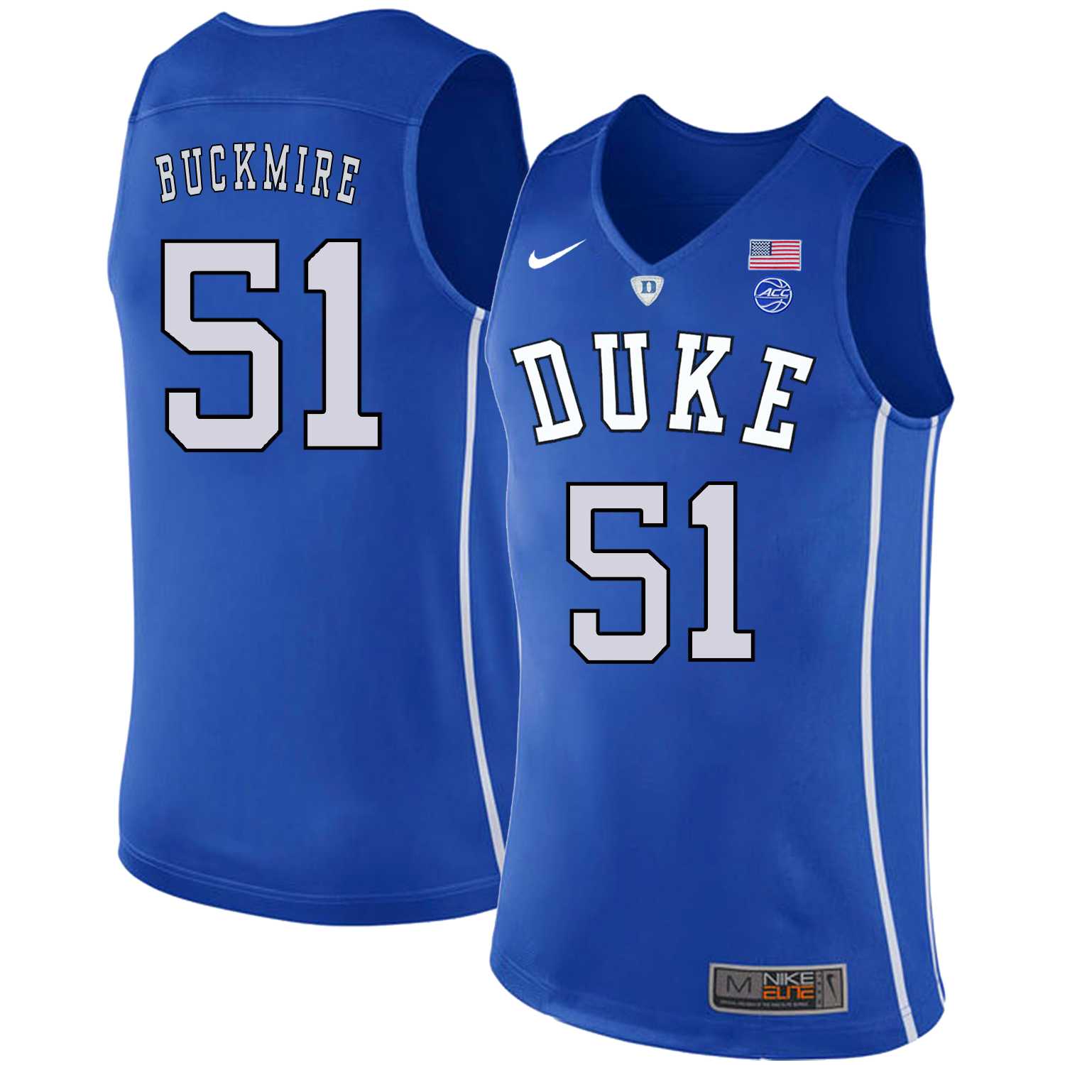 Duke Blue Devils 51 Mike Buckmire Blue Nike College Basketball Jersey Dzhi