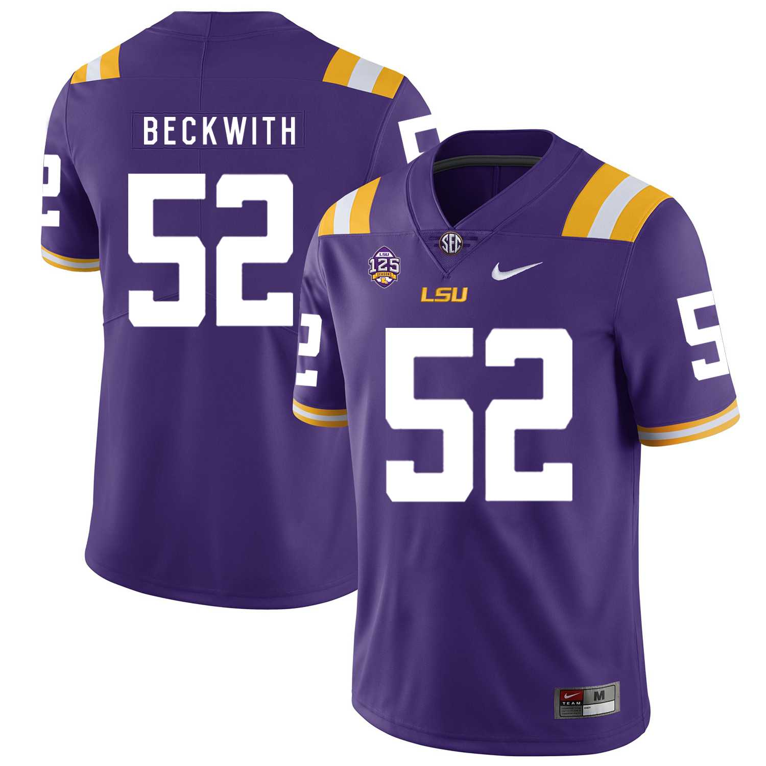LSU Tigers 52 Kendell Beckwith Purple Nike College Football Jersey Dzhi