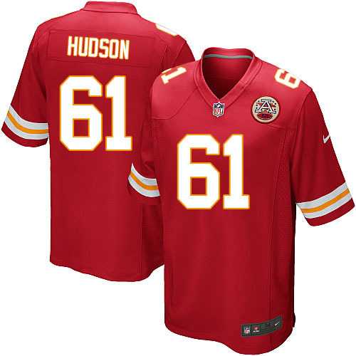 Nike Men & Women & Youth Chiefs #61 Hudson Red Team Color Game Jersey