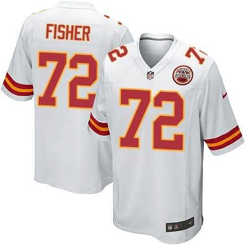 Nike Men & Women & Youth Chiefs #72 Fisher White Team Color Game Jersey