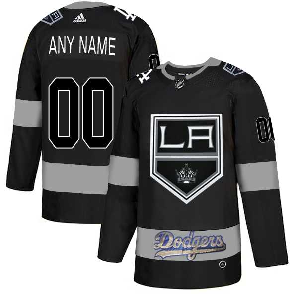 Customized Men's LA Kings With Dodgers Any Name & Number Black Adidas Jersey