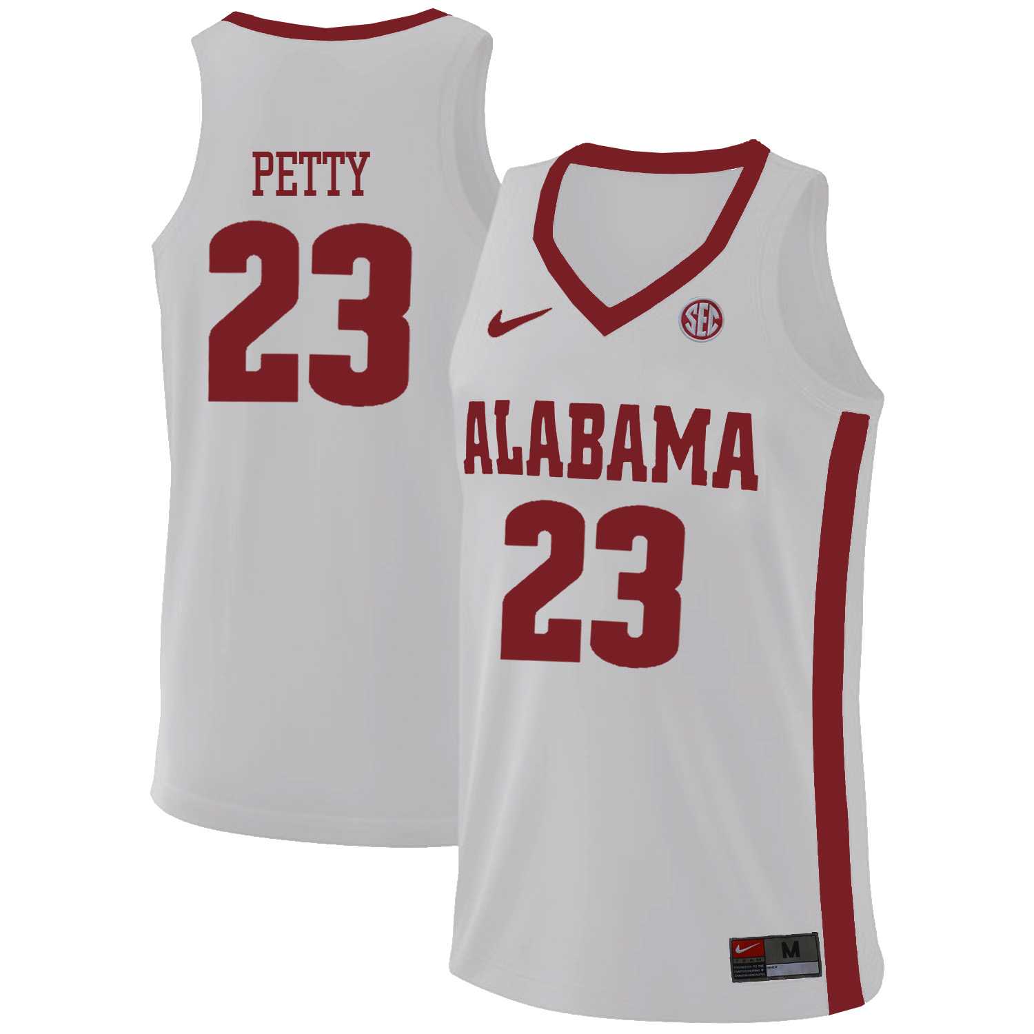 Alabama Crimson Tide #23 John Petty White College Basketball Jersey Dzhi