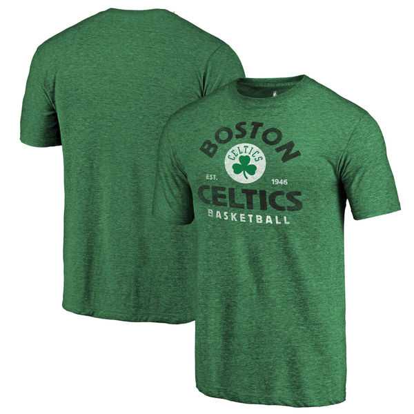 Boston Celtics Kelly Green Vintage Arch Fanatics Branded Tri-Blend T-Shirt