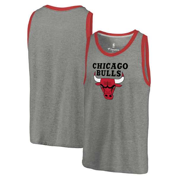 Chicago Bulls Team Essential Tri-Blend Tank Top - Heather Gray