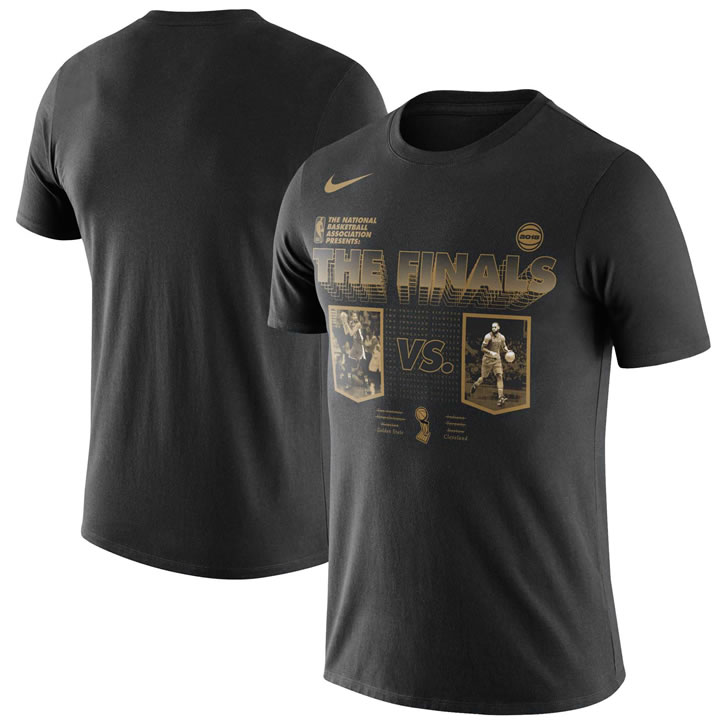 Cleveland Cavaliers vs. Golden State Warriors Nike 2018 NBA Finals Bound Dueling Head To Head T-Shirt - Black