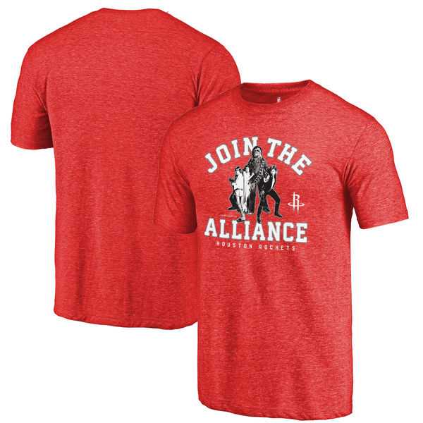 Houston Rockets Red Star Wars Alliance Fanatics Branded Tri-Blend T-Shirt