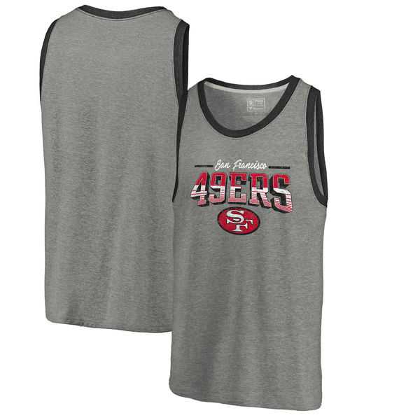 San Francisco 49ers NFL Pro Line by Fanatics Branded Throwback Collection Season Ticket Tri-Blend Tank Top - Heathered Gray