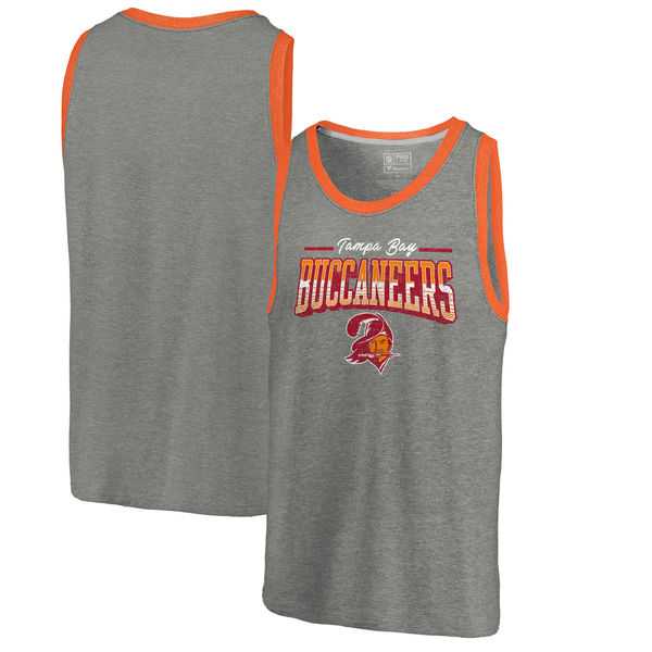 Tampa Bay Buccaneers NFL Pro Line by Fanatics Branded Throwback Collection Season Ticket Tri-Blend Tank Top - Heathered Gray