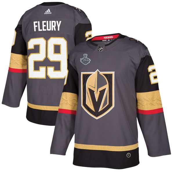 Vegas Golden Knights 29 Marc Andre Fleury Gray 2018 Stanley Cup Final Bound Adidas Jersey