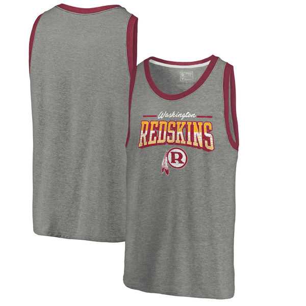 Washington Redskins NFL Pro Line by Fanatics Branded Throwback Collection Season Ticket Tri-Blend Tank Top - Heathered Gray