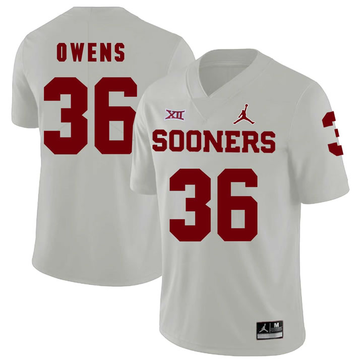 Oklahoma Sooners 36 Steve Owens White College Football Jersey Dzhi