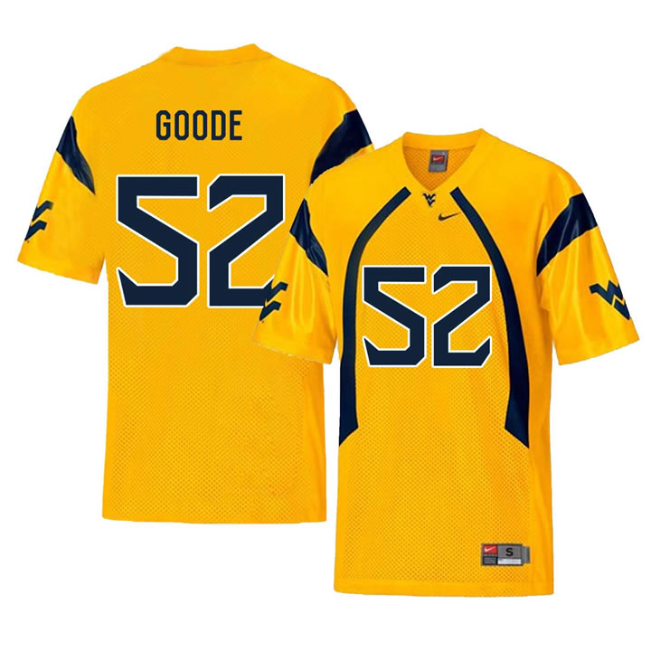 West Virginia Mountaineers 52 Najee Goode Gold College Football Jersey Dzhi