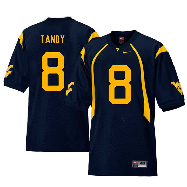 West Virginia Mountaineers 8 Keith Tandy Navy College Football Jersey Dzhi