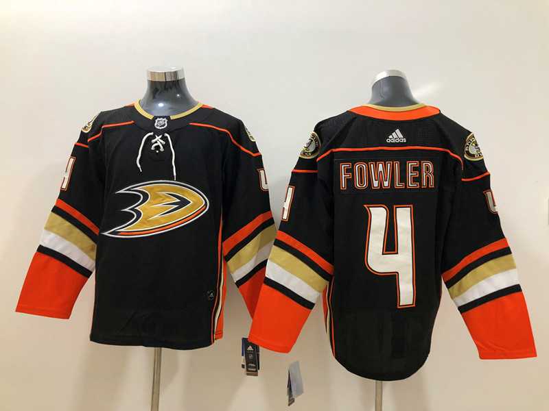 Anaheim Ducks #4 Cam Fowler Black Adidas Stitched Jersey