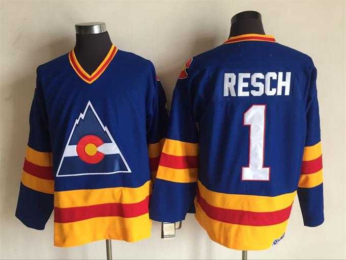 Colorado Avalanche #1 Chico Resch Blue CCM Throwback Stitched Jersey (1)
