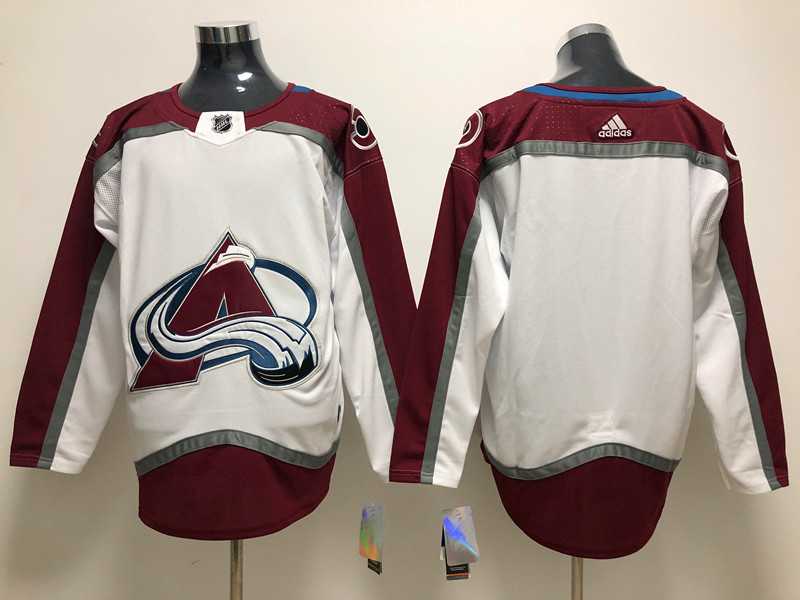 Customized Men's Colorado Avalanche Any Name & Number White Adidas Stitched Jersey