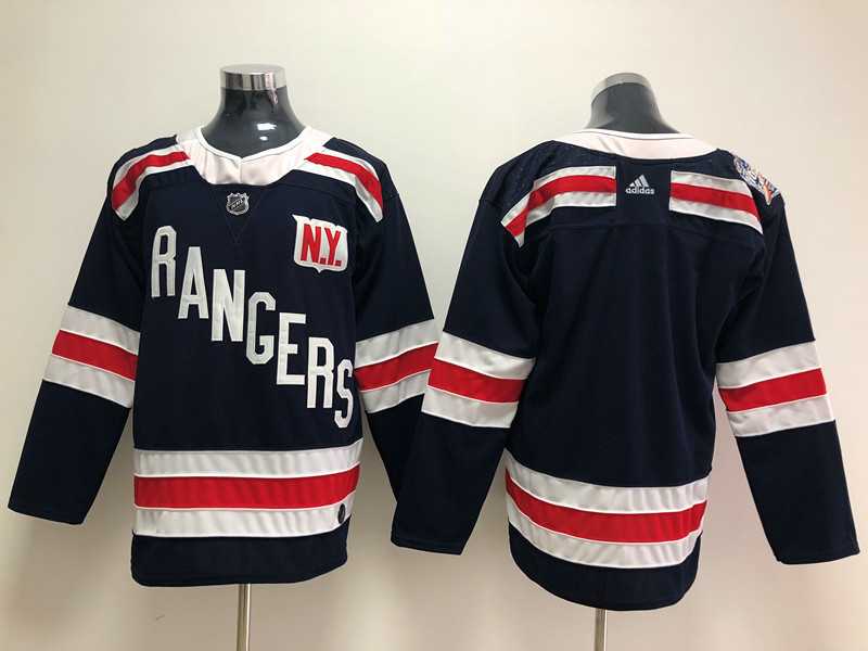 Customized Men's New York Rangers Any Name & Number Navy Adidas Stitched Jersey