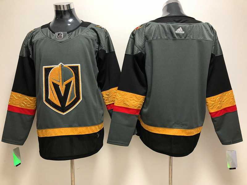 Customized Men's Vegas Golden Knights Any Name & Number Gray Adidas Stitched Jersey
