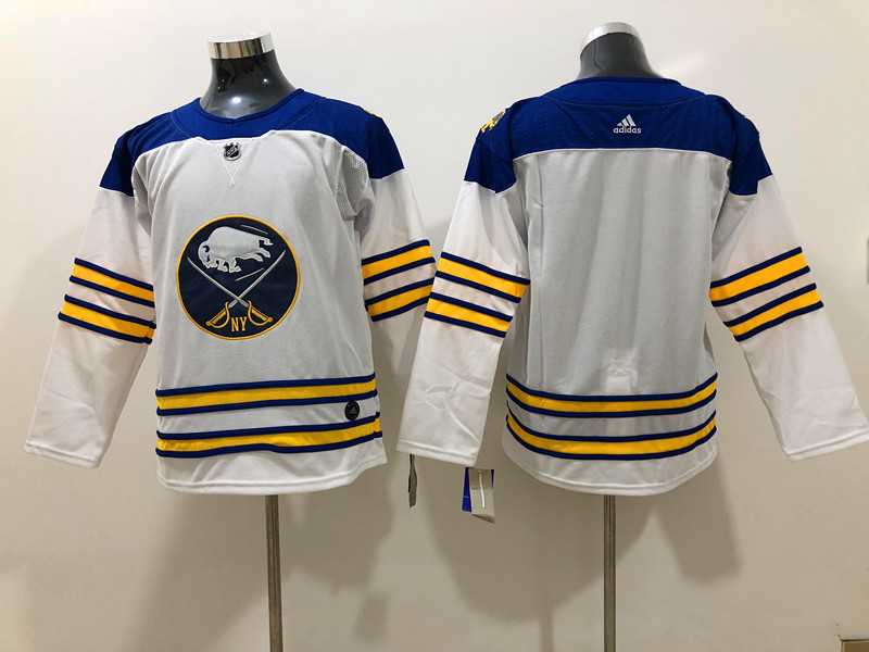 Customized Youth Sabres Any Name & Number White Adidas Stitched Jersey
