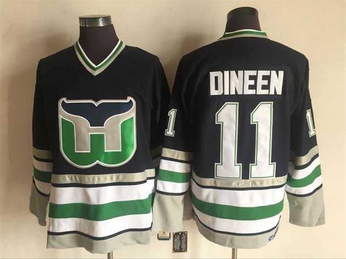 Hartford Whalers #11 Dineen Black CCM Throwback Stitched Jersey