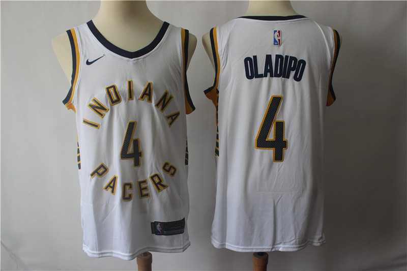 Pacers 4 Victor Oladipo White Nike Swingman Stitched NBA Jersey
