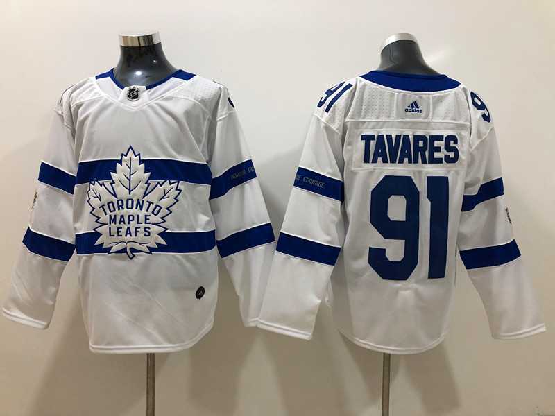 Toronto Maple Leafs 91 John Tavares White 2018 Stadium Series Adidas Stitched Jersey