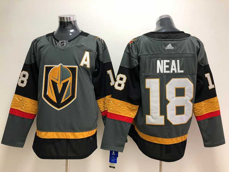 Vegas Golden Knights 18 James Neal Gray Adidas Stitched Jersey