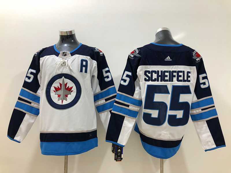 Winnipeg Jets #55 Mark Scheifele White Adidas Stitched Jersey