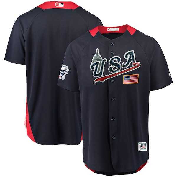 Customized USA Navy 2018 MLB All Star Futures Game On Field Team Jersey
