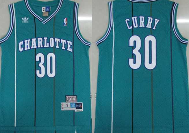 Hornets 30 Dell Curry Green Hardwood Classics Stitched NBA Jersey