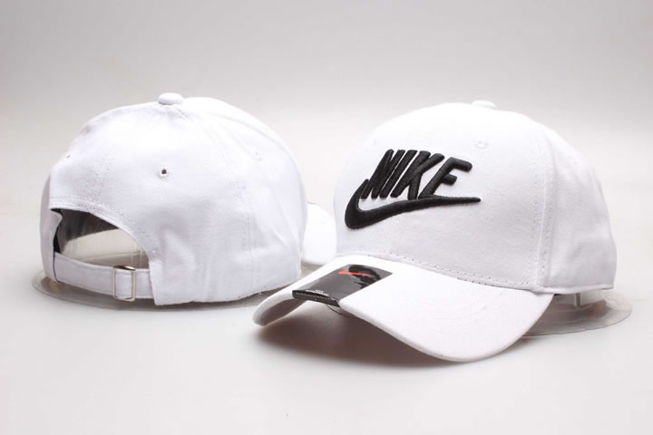Nike Classic Logo White Peaked Adjustable Hat YP