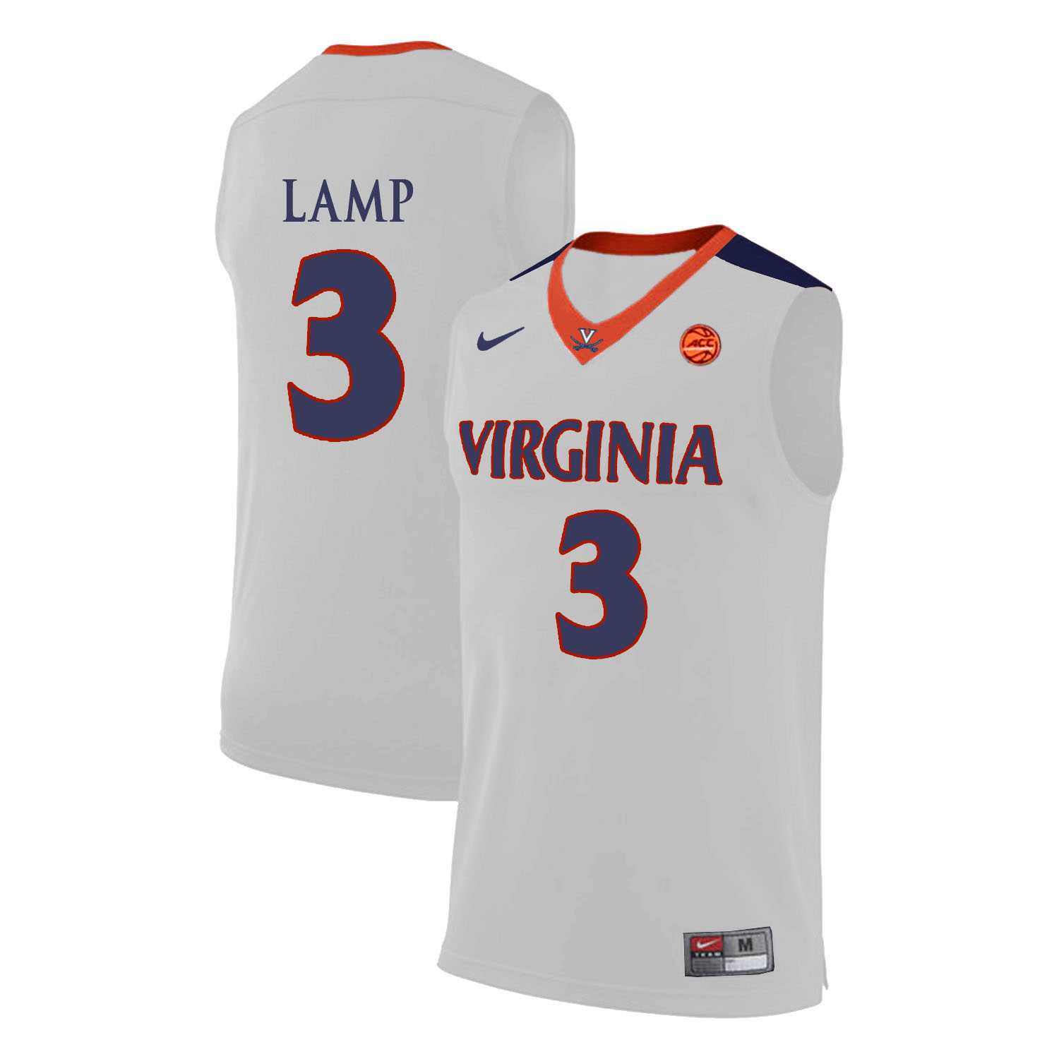 Virginia Cavaliers 3 Jeff Lamp White College Basketball Jersey Dzhi