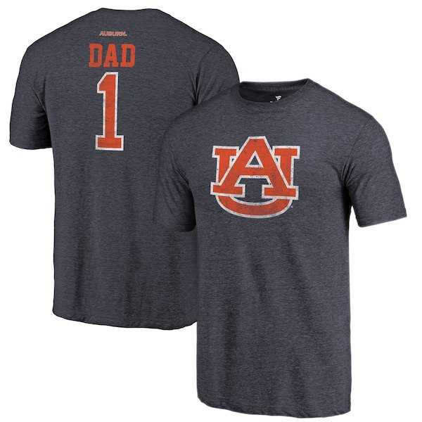 Auburn Tigers Fanatics Branded Navy Greatest Dad Tri Blend T-Shirt